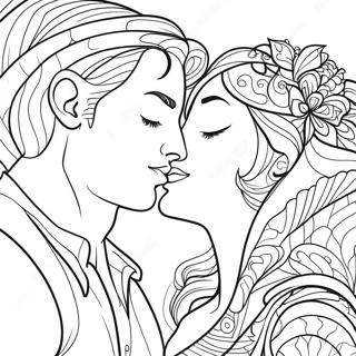 Sensual Couples Coloring Page 57963-46681