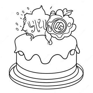 Superhero Birthday Cake Coloring Page 57972-46686