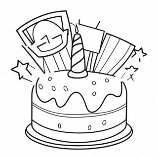 Superhero Birthday Cake Coloring Page 57972-46688