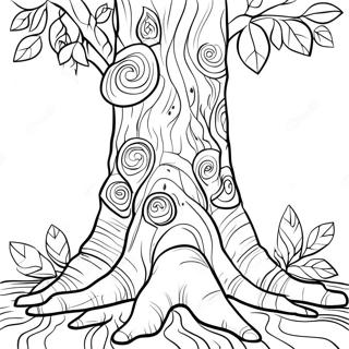 Tree Trunk Coloring Pages