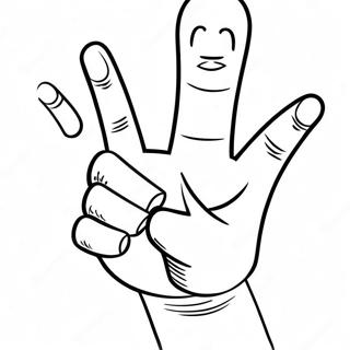 Middle Finger Gesture Coloring Page 57992-46702