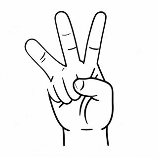 Middle Finger Gesture Coloring Page 57992-46703