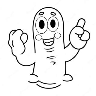 Funny Middle Finger Cartoon Coloring Page 57993-46708