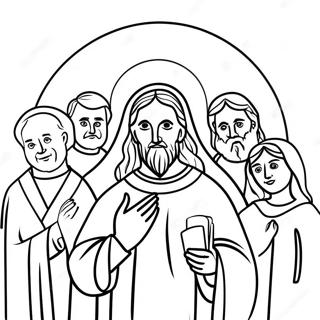 Beautiful Apostles Creed Illustration Coloring Page 58013-46722