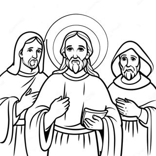 Beautiful Apostles Creed Illustration Coloring Page 58013-46723