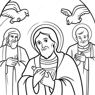 Beautiful Apostles Creed Illustration Coloring Page 58013-46724