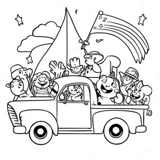 Fun National Night Out Parade Coloring Page 58033-46736