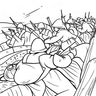 Trench Warfare Ww1 Coloring Pages