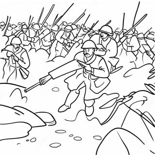 Trench Warfare Ww1 Coloring Pages