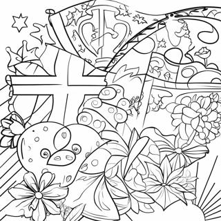 United Kingdom Flag Coloring Page 58062-46763