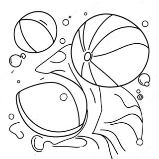 Colorful Beach Balls Coloring Page 58082-46774