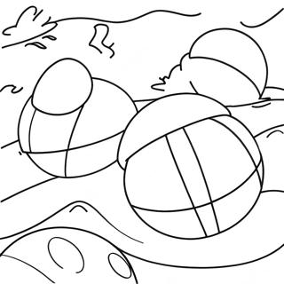 Colorful Beach Balls Coloring Page 58082-46775