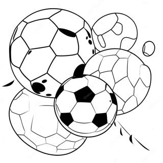 Bouncing Soccer Balls Coloring Page 58083-46777