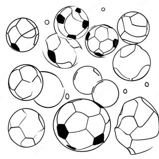 Bouncing Soccer Balls Coloring Page 58083-46779