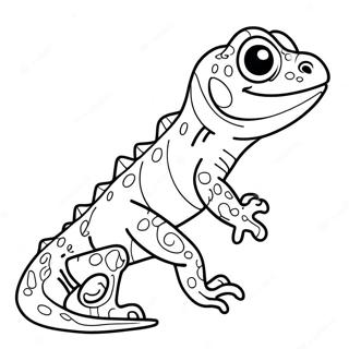 Cute Lizard Coloring Pages