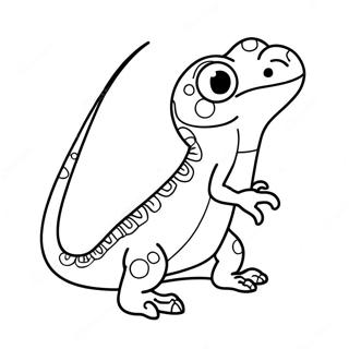 Cute Lizard Coloring Page 58092-46782