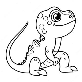 Cute Lizard Coloring Page 58092-46784