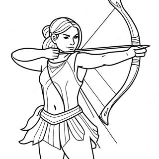 Artemis With Bow And Arrow Coloring Page 58123-46812