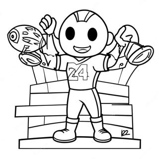 Exciting Super Bowl 2024 Mascot Coloring Page 5812-4806