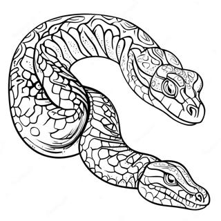 Realistic Boa Constrictor Coloring Page 58153-46836