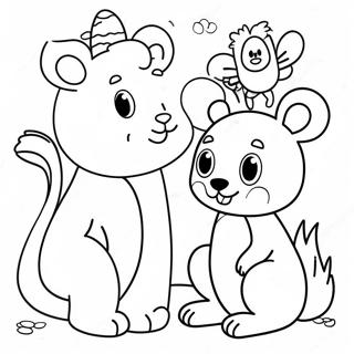 Animal Friends Coloring Pages