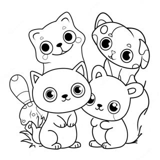 Cute Animal Friends Coloring Page 58173-46852