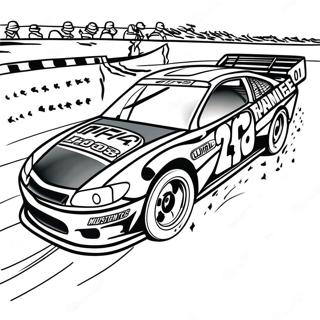 Late Model Dirt Car Racing Coloring Page 58192-46862