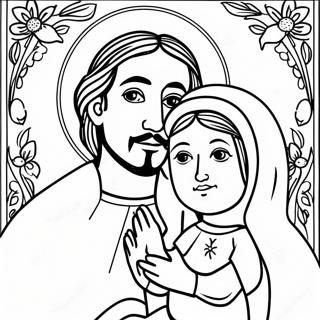 Juan Diego With The Virgin Mary Coloring Page 58203-46875