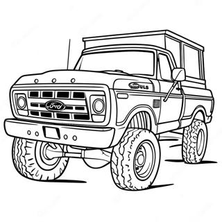 Realistic Ford Truck Coloring Pages