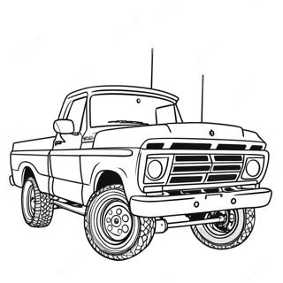 Realistic Ford Truck Coloring Page 5821-4811