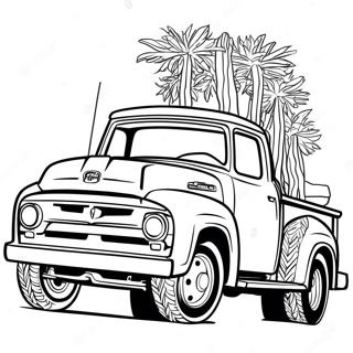 Realistic Ford Truck Coloring Page 5821-4812