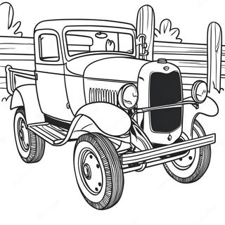 Vintage Ford Truck Coloring Page 5822-4814