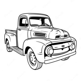 Vintage Ford Truck Coloring Page 5822-4816