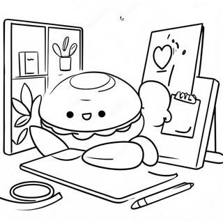 Lofi Aesthetic Coloring Page 58232-46895