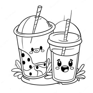 Milk And Mocha Cartoon Characters Coloring Page 58252-46906