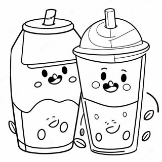 Milk And Mocha Cartoon Characters Coloring Page 58252-46908