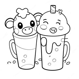 Cute Milk And Mocha Animals Coloring Page 58253-46915