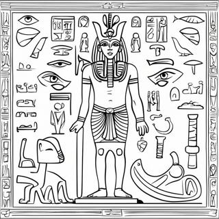 Ancient Egyptian Hieroglyphics Coloring Page 58263-46926