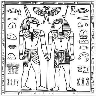 Ancient Egyptian Hieroglyphics Coloring Page 58263-46927