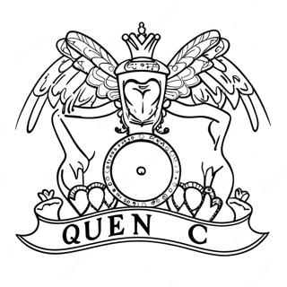 Queen Band Logo Coloring Page 58282-46939