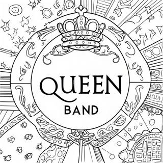 Queen Band Logo Coloring Page 58282-46940