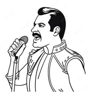 Freddie Mercury Singing Coloring Page 58283-46935