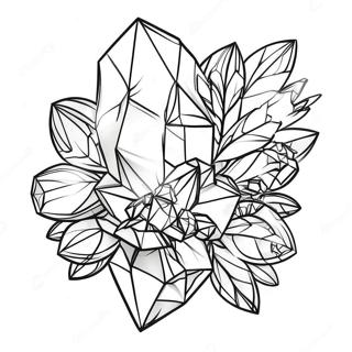 Sparkling Crystal Cluster Coloring Page 582-462