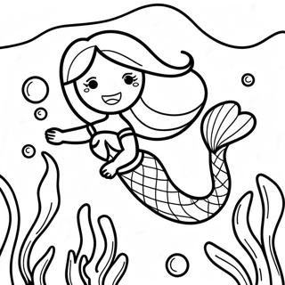 Mermaid Underwater Adventure Coloring Page 58302-46950