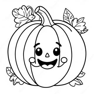 Smiling Pumpkin Face Coloring Page 58313-46964