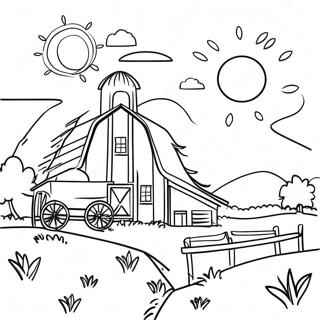 Farm Landscape Coloring Page 5831-4819