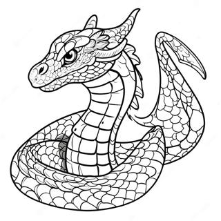 Majestic Snake Dragon Flying Coloring Page 58323-46969