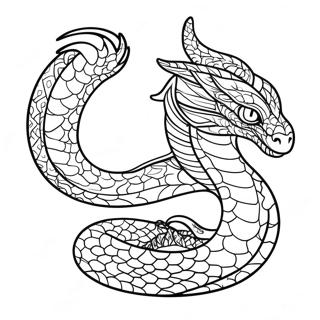 Majestic Snake Dragon Flying Coloring Page 58323-46970