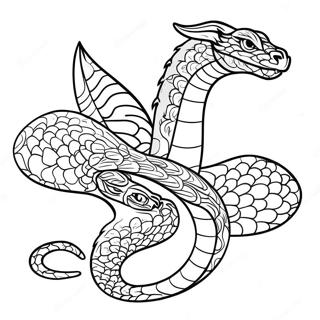 Majestic Snake Dragon Flying Coloring Page 58323-46971