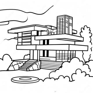 Frank Lloyd Wright Architecture Coloring Page 58332-46975